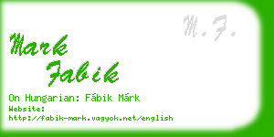 mark fabik business card