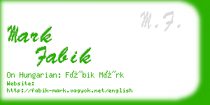mark fabik business card